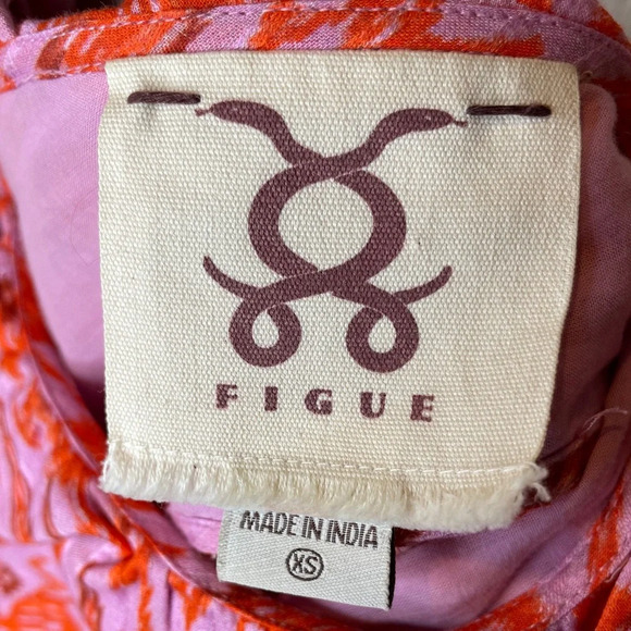 Figue Tahlia Ruffle Pink High-low Dress Size XS Flutter Sleeve - Picture 7 of 11